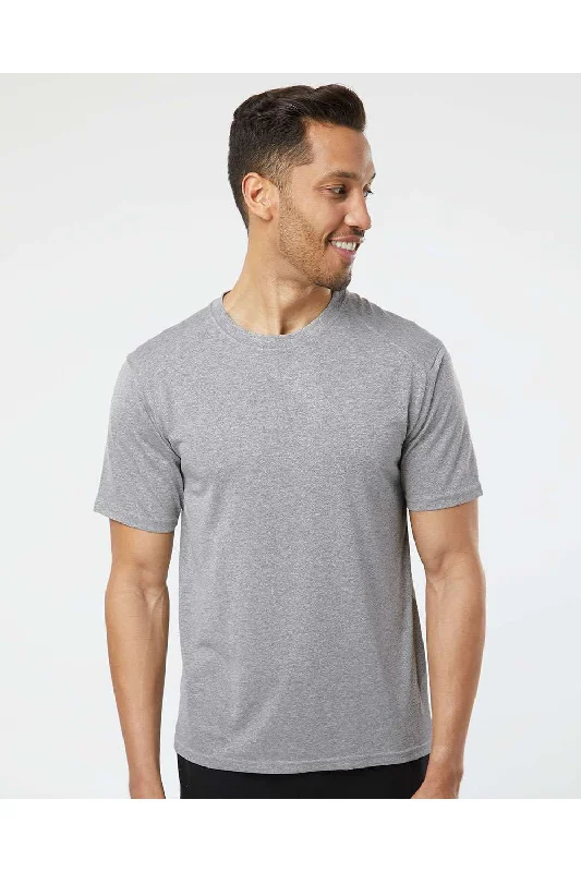 Paragon Mens Islander Performance Moisture Wicking Short Sleeve Crewneck T-Shirt - Heather Grey