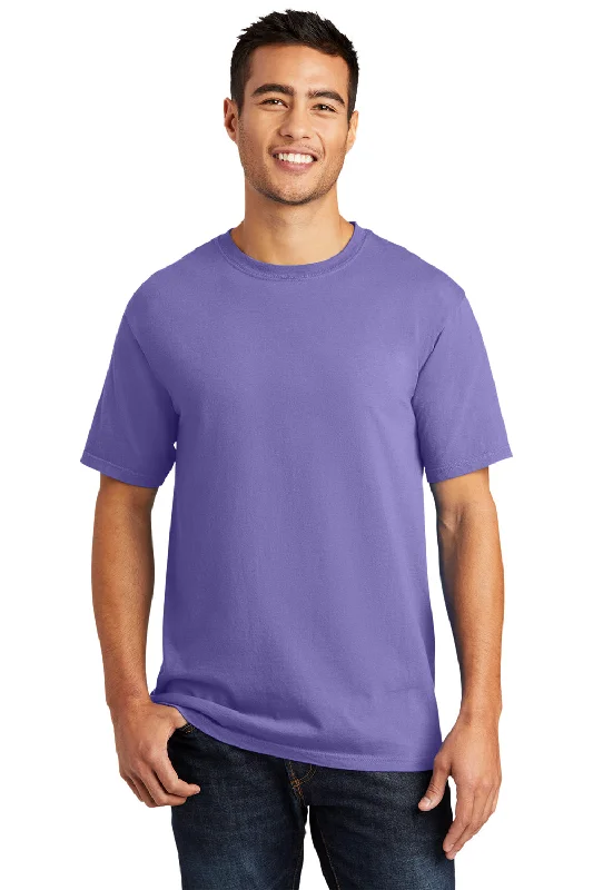 Port & Company Mens Beach Wash Short Sleeve Crewneck T-Shirt - Amethyst Purple