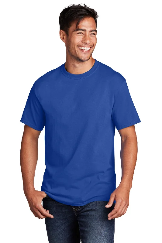 Port & Company Mens Core Short Sleeve Crewneck T-Shirt - True Royal Blue