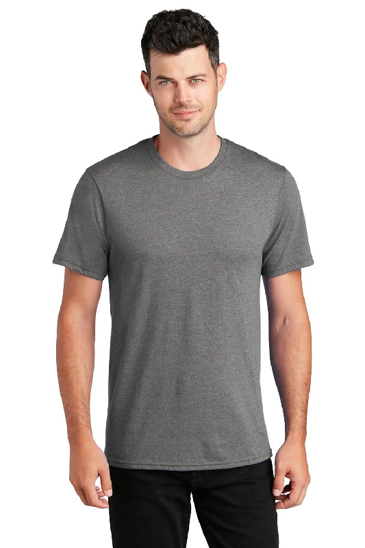 Port & Company Mens Fan Favorite Short Sleeve Crewneck T-Shirt - Heather Graphite Grey