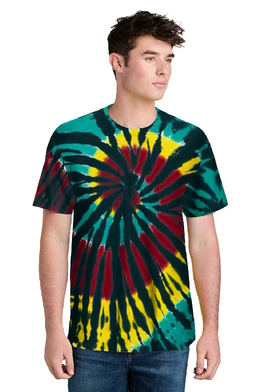 Port & Company Mens Tie-Dye Short Sleeve Crewneck T-Shirt - Island