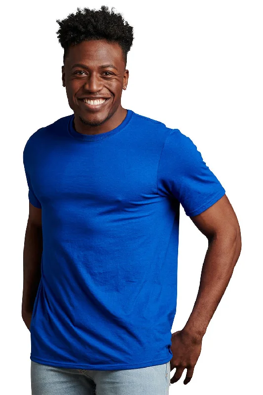 Russell Athletic Mens Classic Short Sleeve Crewneck T-Shirt - Royal Blue - Closeout