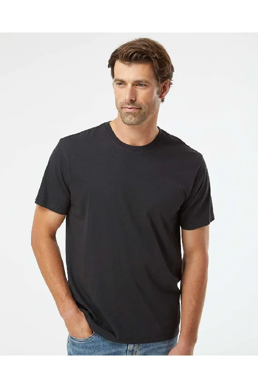 SoftShirts Mens Organic Short Sleeve Crewneck T-Shirt - Black