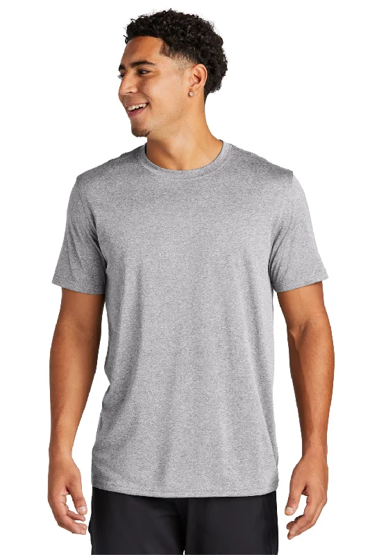 Sport-Tek Mens Echo Moisture Wicking Short Sleeve Crewneck T-Shirt - Heather Grey