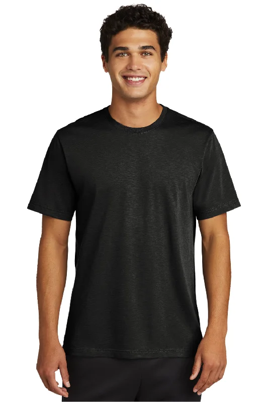 Sport-Tek Mens Strive Moisture Wicking Short Sleeve Crewneck T-Shirt - Black