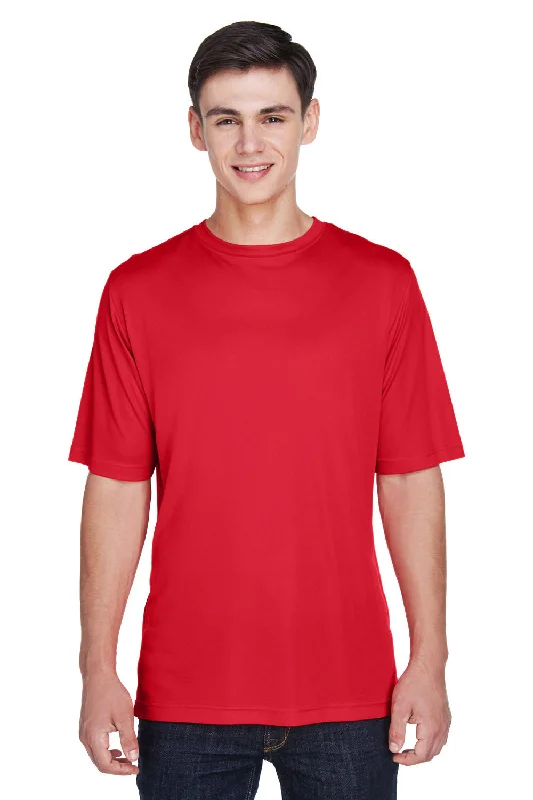 Team 365 Mens Zone Performance Moisture Wicking Short Sleeve Crewneck T-Shirt - Red