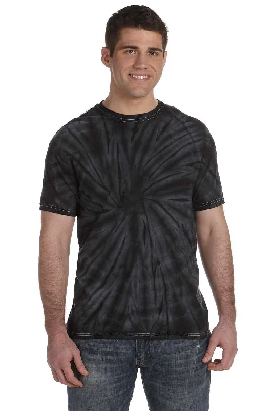 Tie-Dye Mens Short Sleeve Crewneck T-Shirt - Black