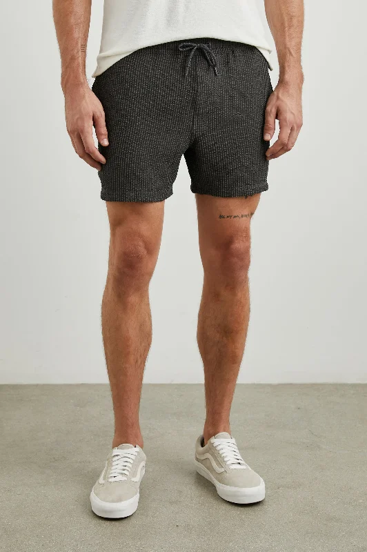 LA BREA SWIM SHORT - CHARCOAL SEERSUCKER