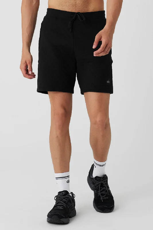 Quilted Stadium Short - Black