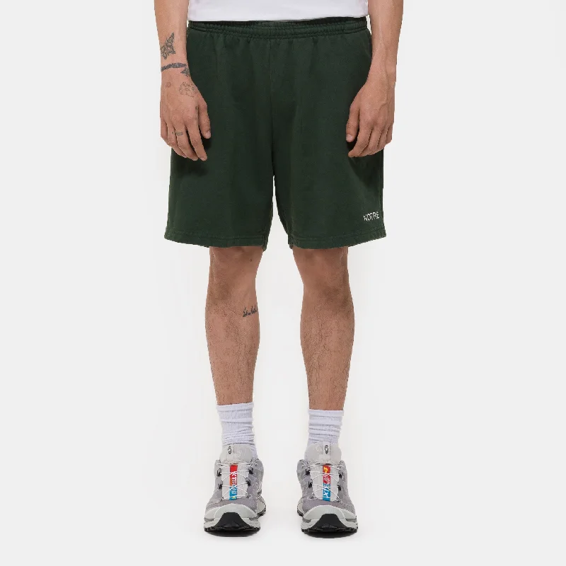 Notre Logo Sweat Shorts in Pine Green