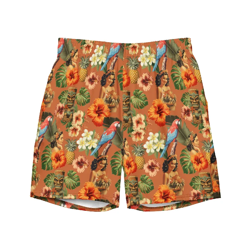 Palm Tree of Liberty Men's Swim Trunks