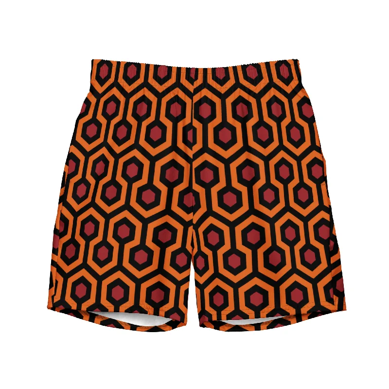 Red Rum Shining Pattern Men's Swim Trunks