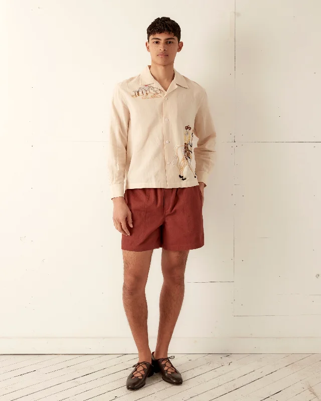 Twill Rugby Short - Cinnamon